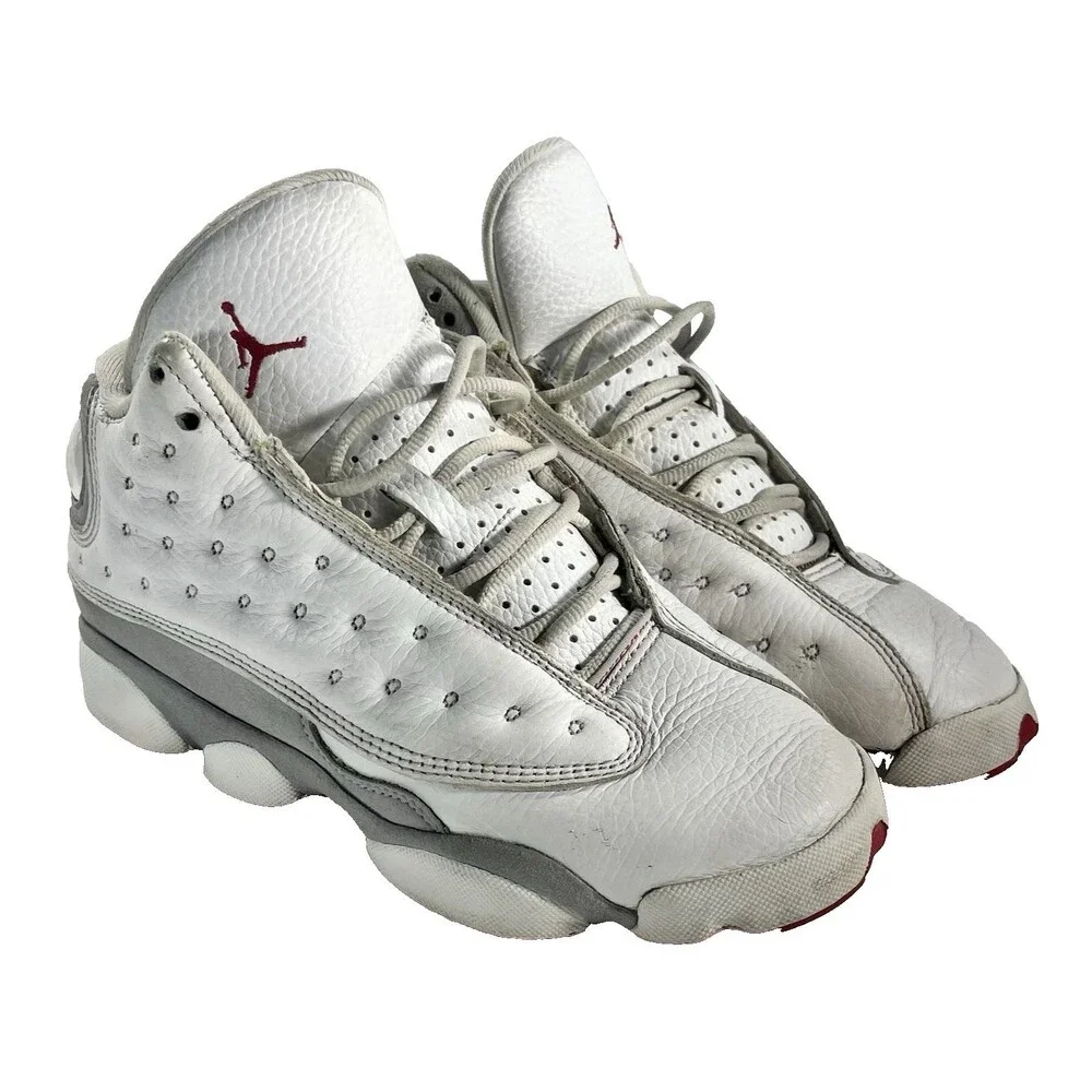 Nike Air Jordan 13 Retro Kids 4.5Y Wolf White & Grey Sneakers DJ3003-160